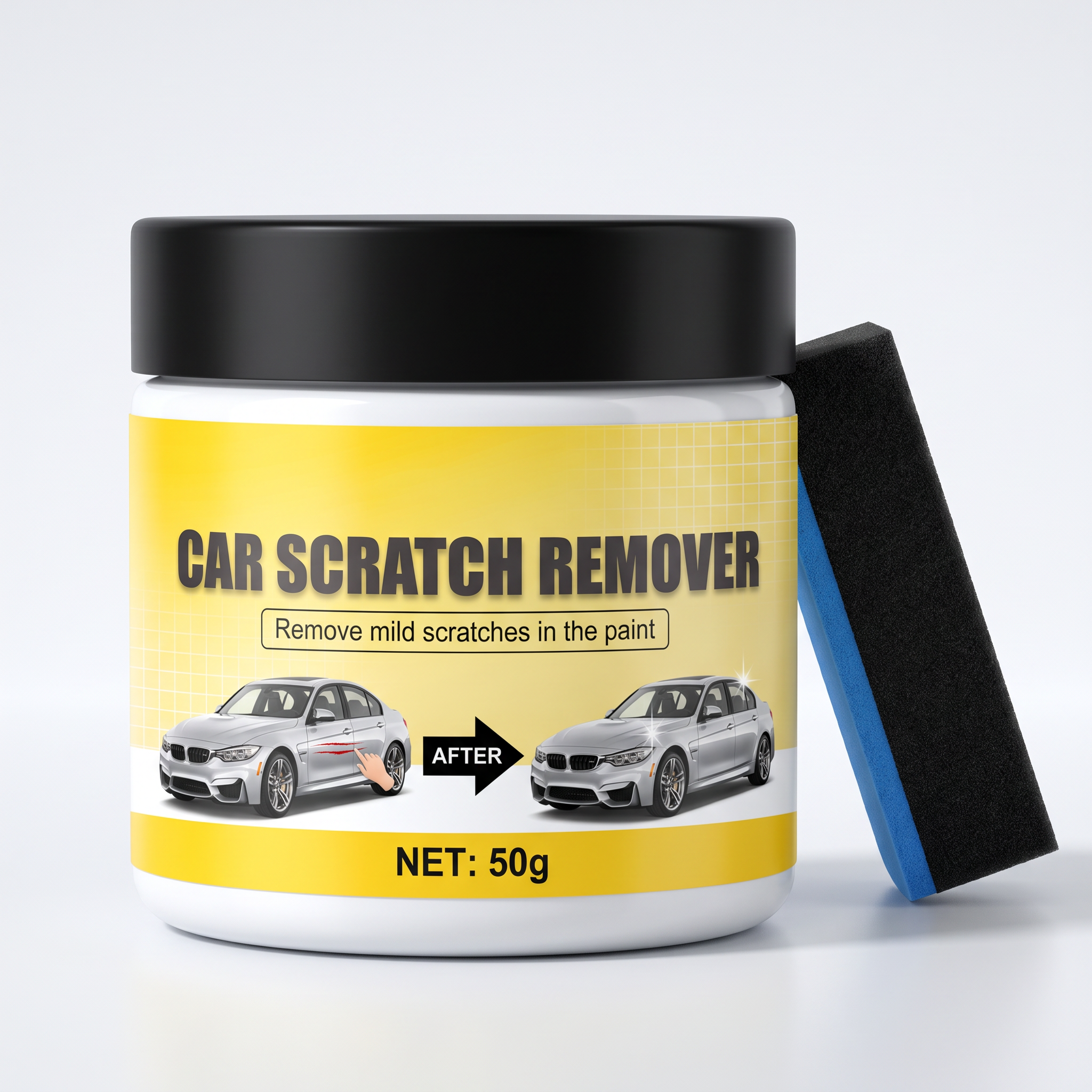 GuardMC scratch remover jar with applicator sponge